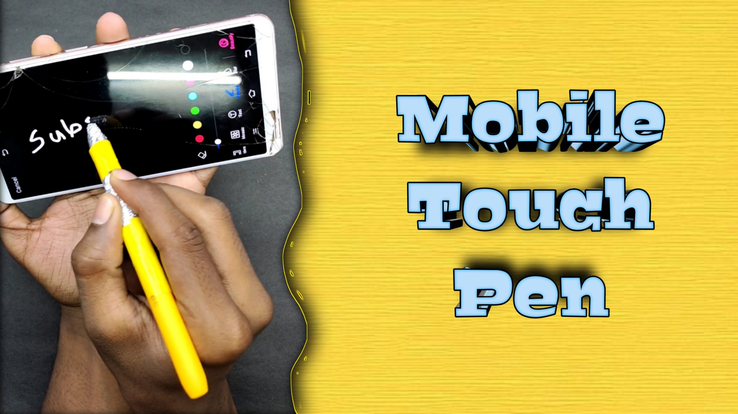 how to make touch mobile pen